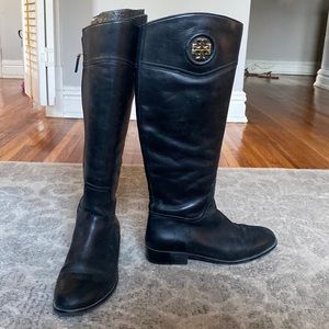 Tory Burch Riding Boots (Black) 10M WC